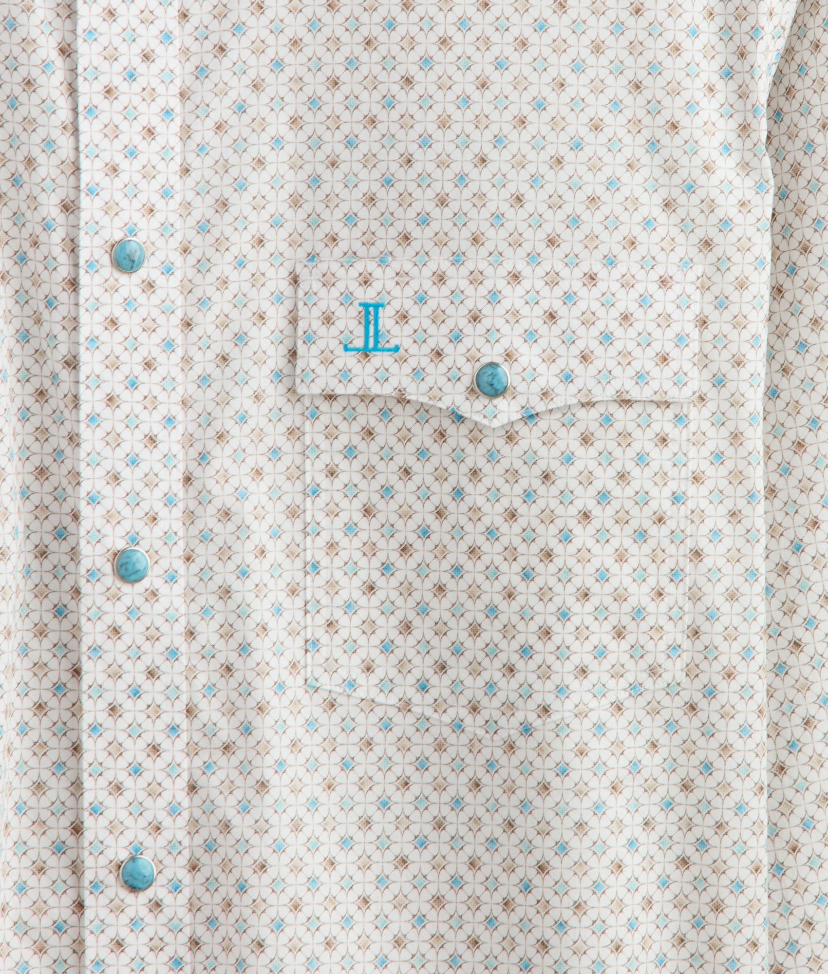 El Paso Prints :: Teal/Coffee Geo Print - Image 7