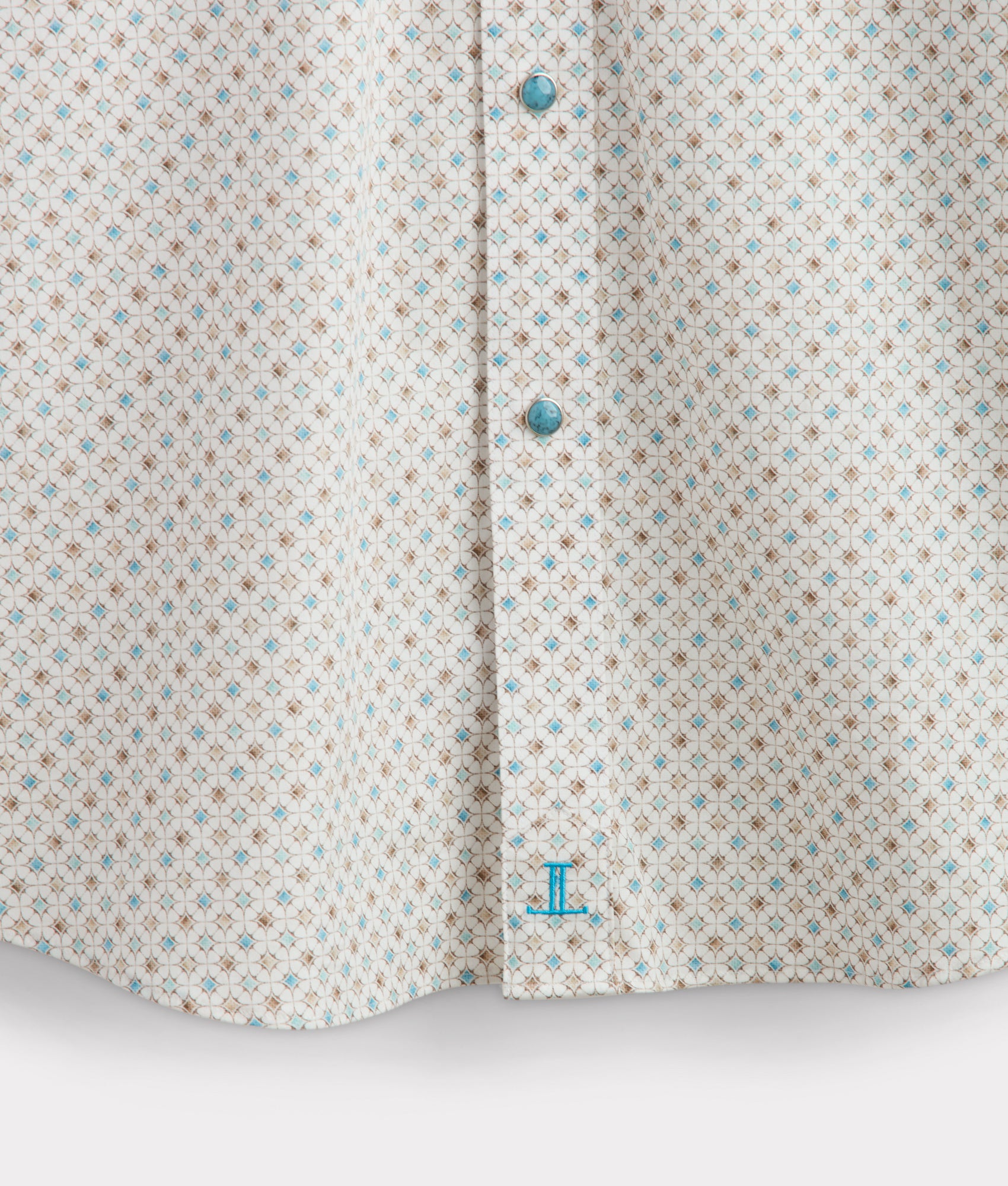 El Paso Prints :: Teal/Coffee Geo Print - Image 8