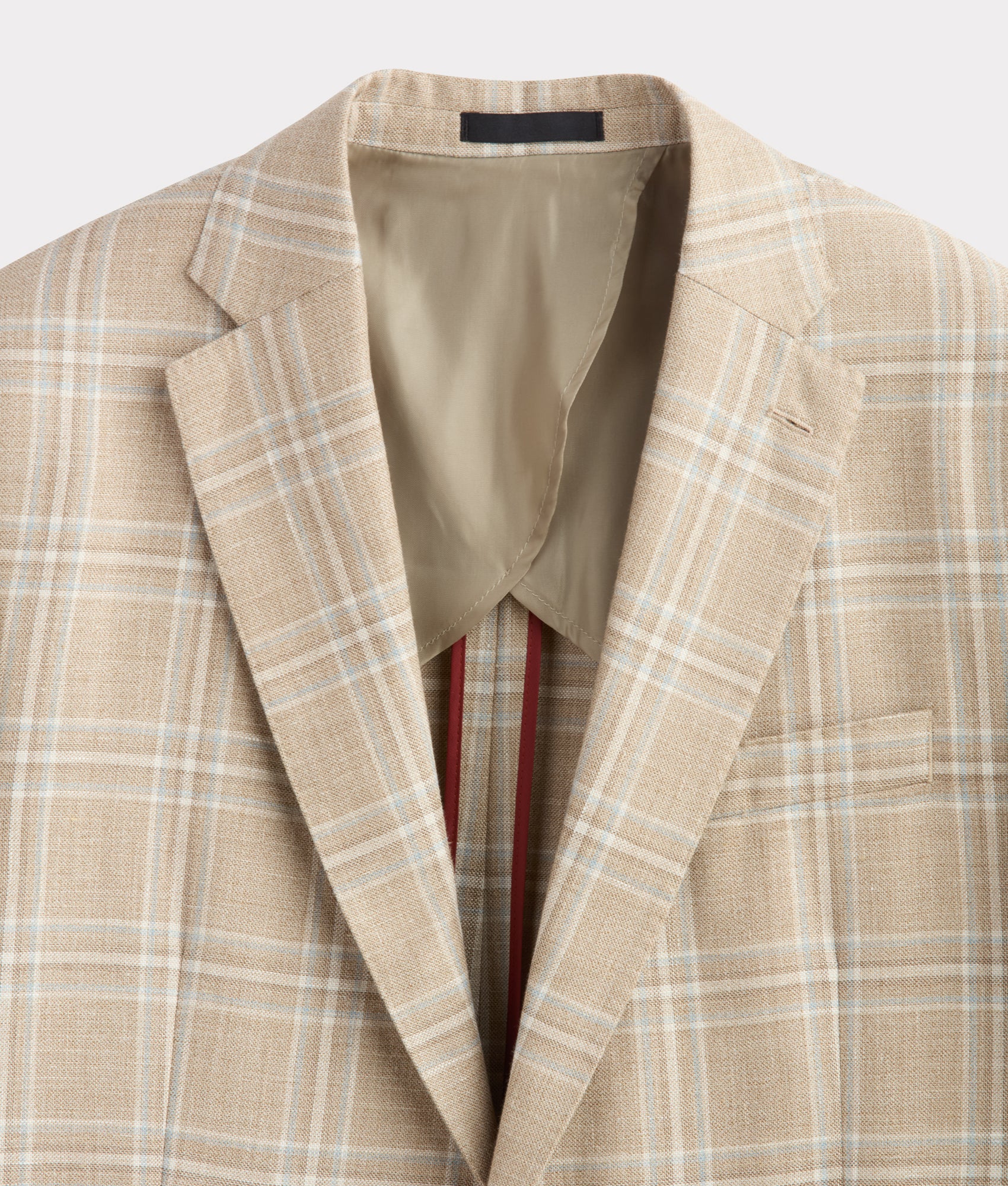 Lucchese Sport Coat :: Beige/Light Blue Plaid - Image 10