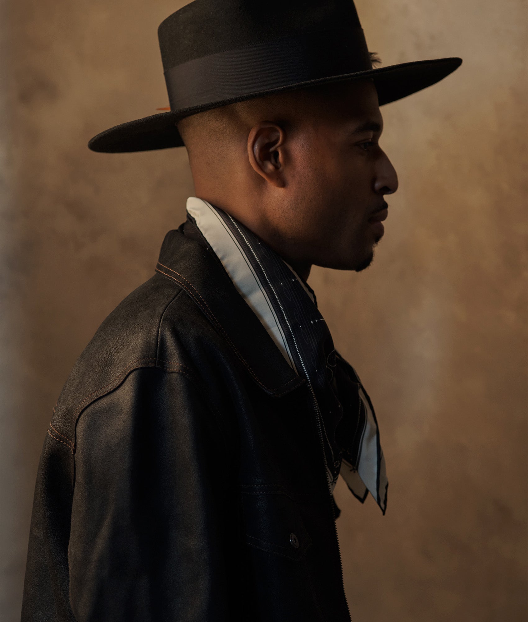 Leather Trucker Jacket :: Black - Image 2