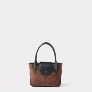 Mini Roma Suede Tote :: Brown