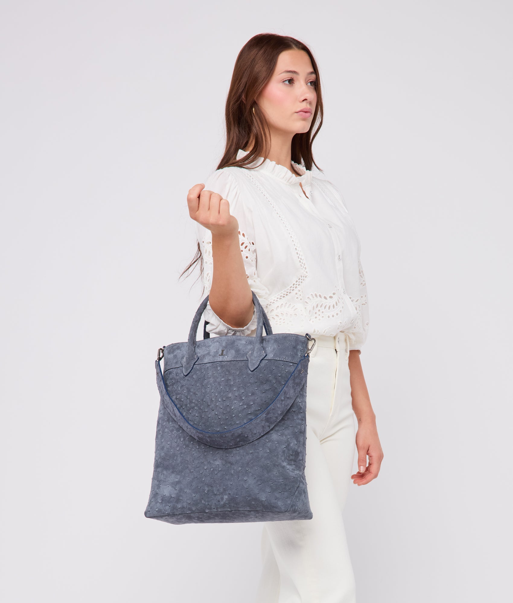 Large Lola Exotic Shopper :: Storm Blue - Image 8