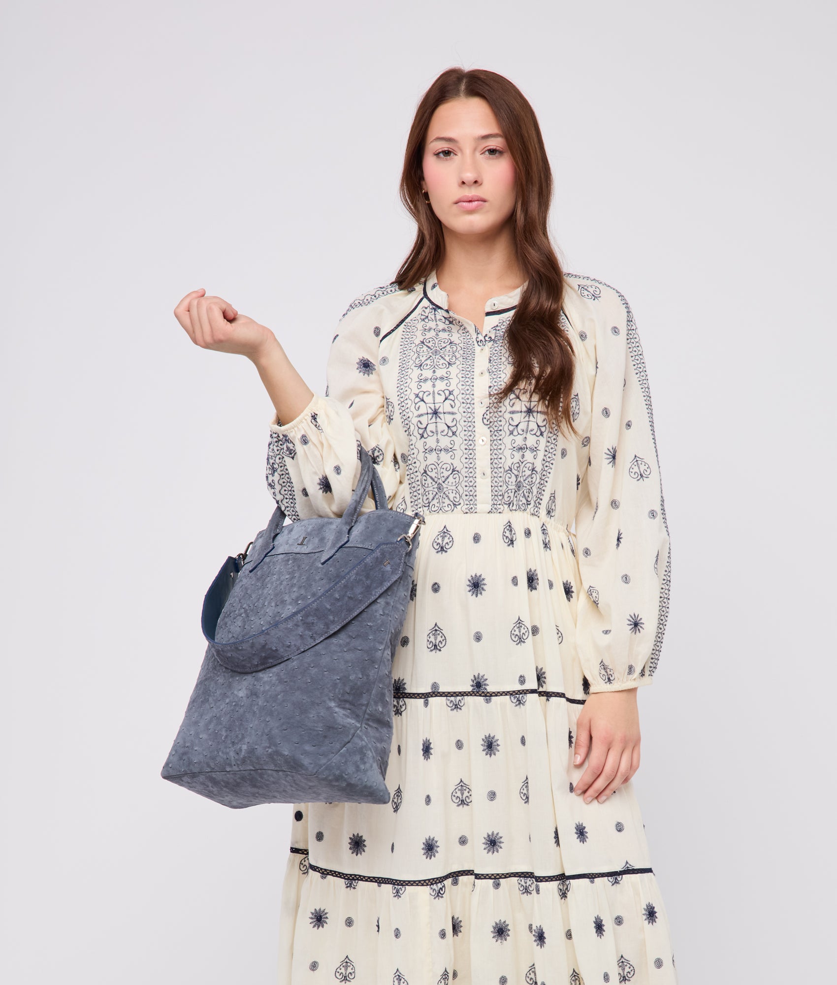 Large Lola Exotic Shopper :: Storm Blue - Image 14