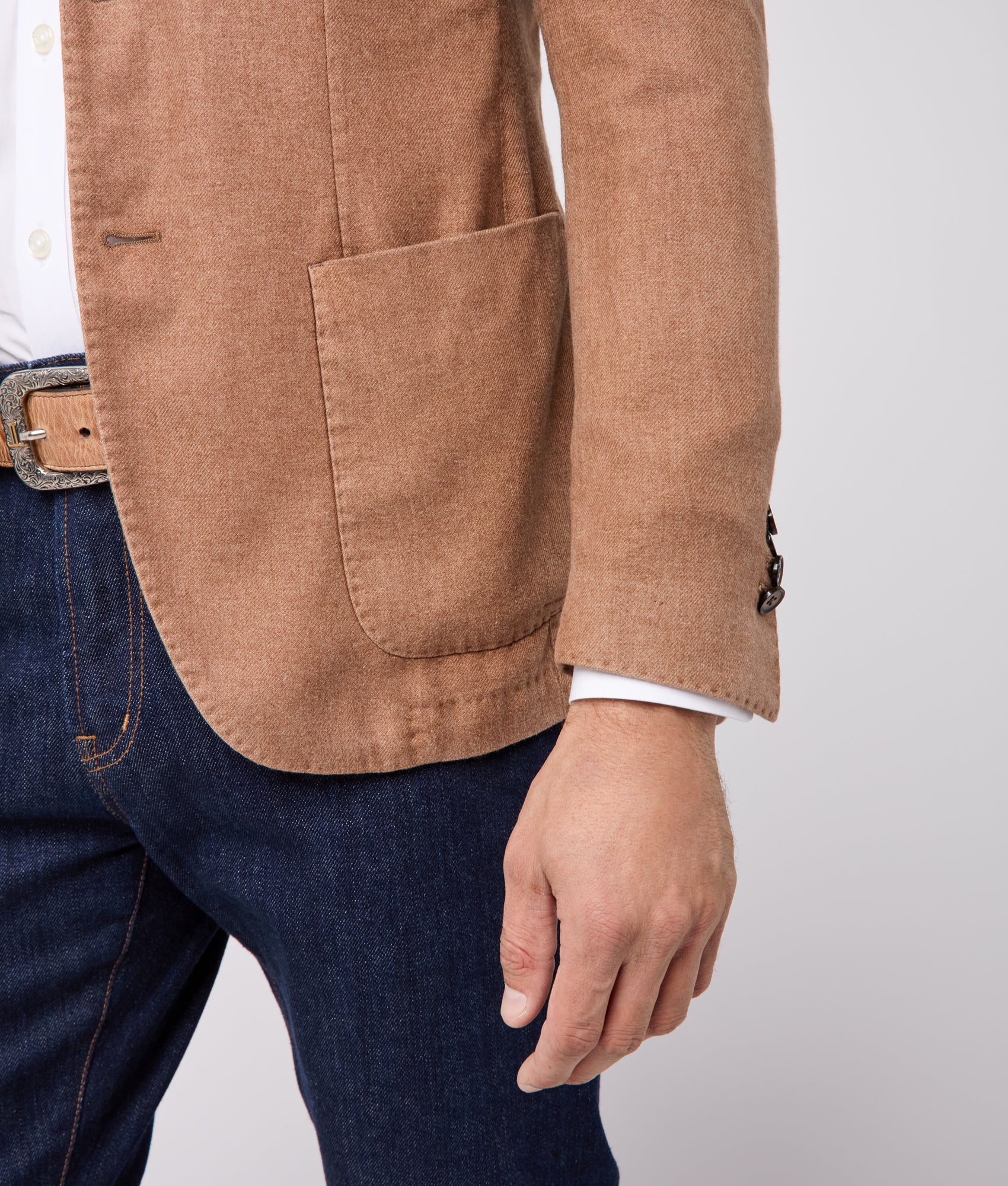 Herringbone Sport Coat - Modern Fit :: Toffee - Image 9