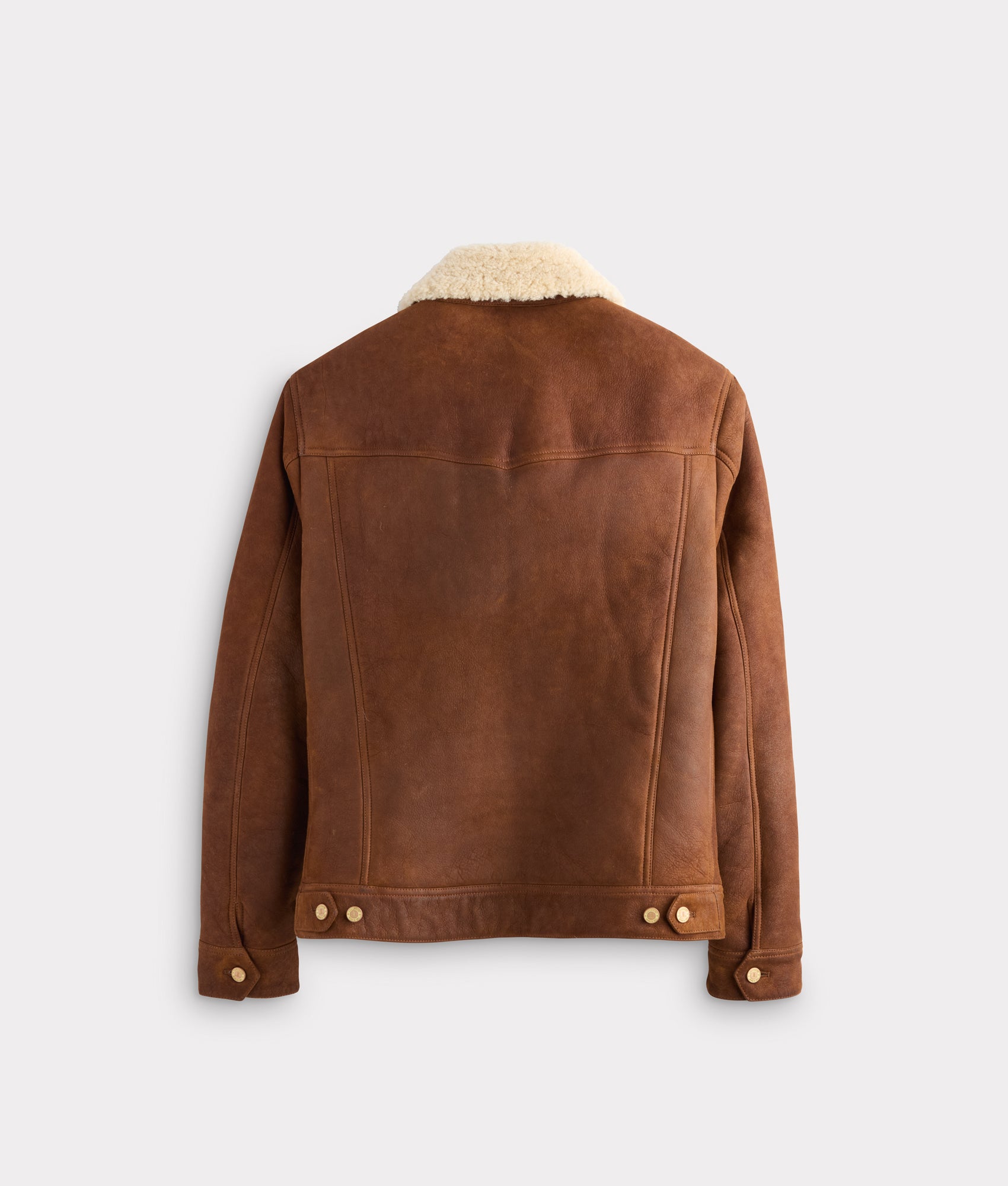 Kyle Shearling Trucker Jacket :: Cognac - Image 9