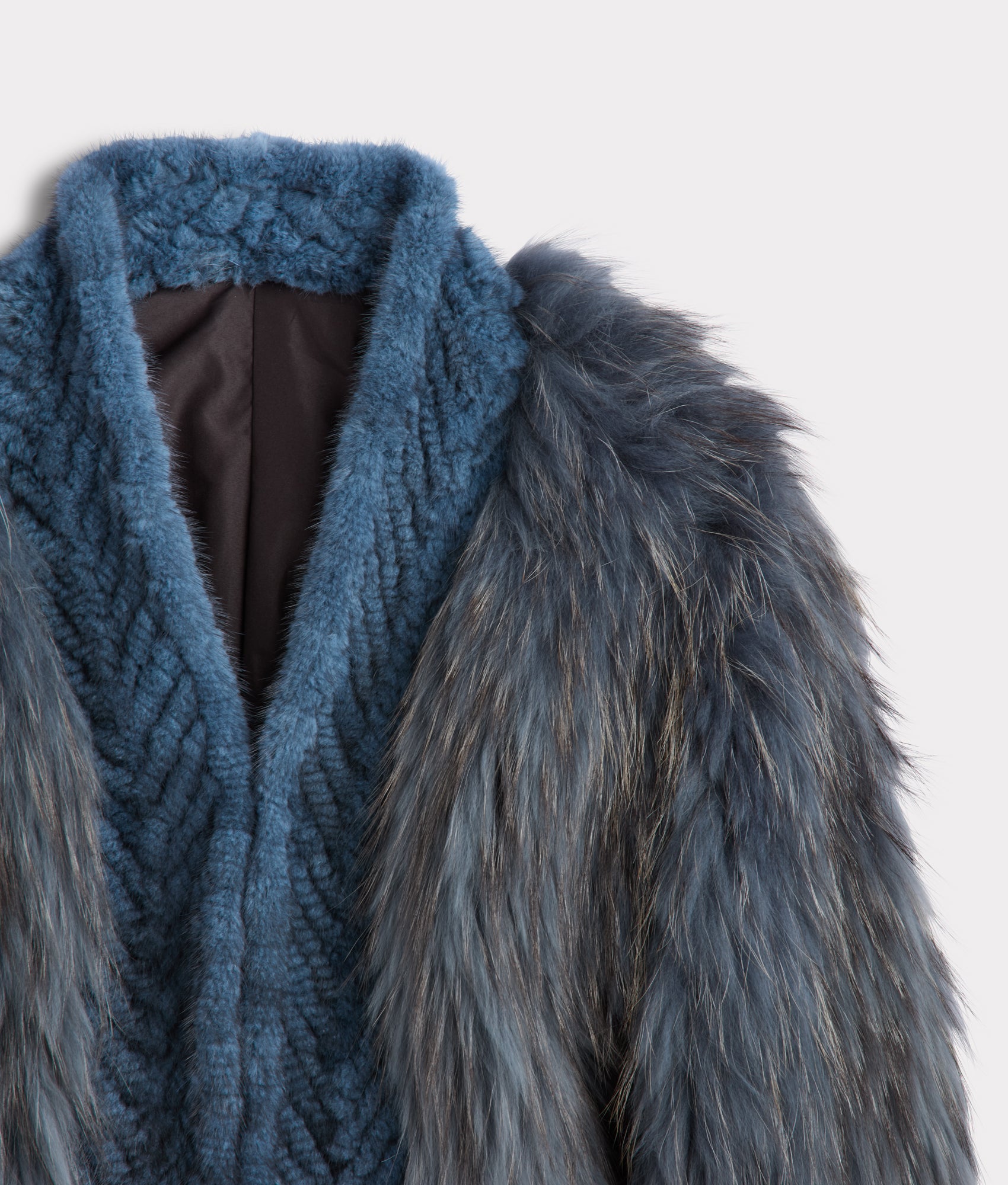 Janine Fur Jacket :: Turquoise - Image 8