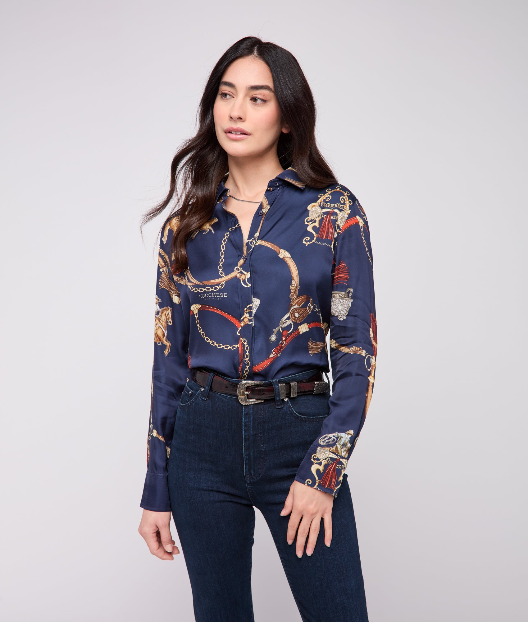 Carolina Blouse :: Navy/Multi - Image 6