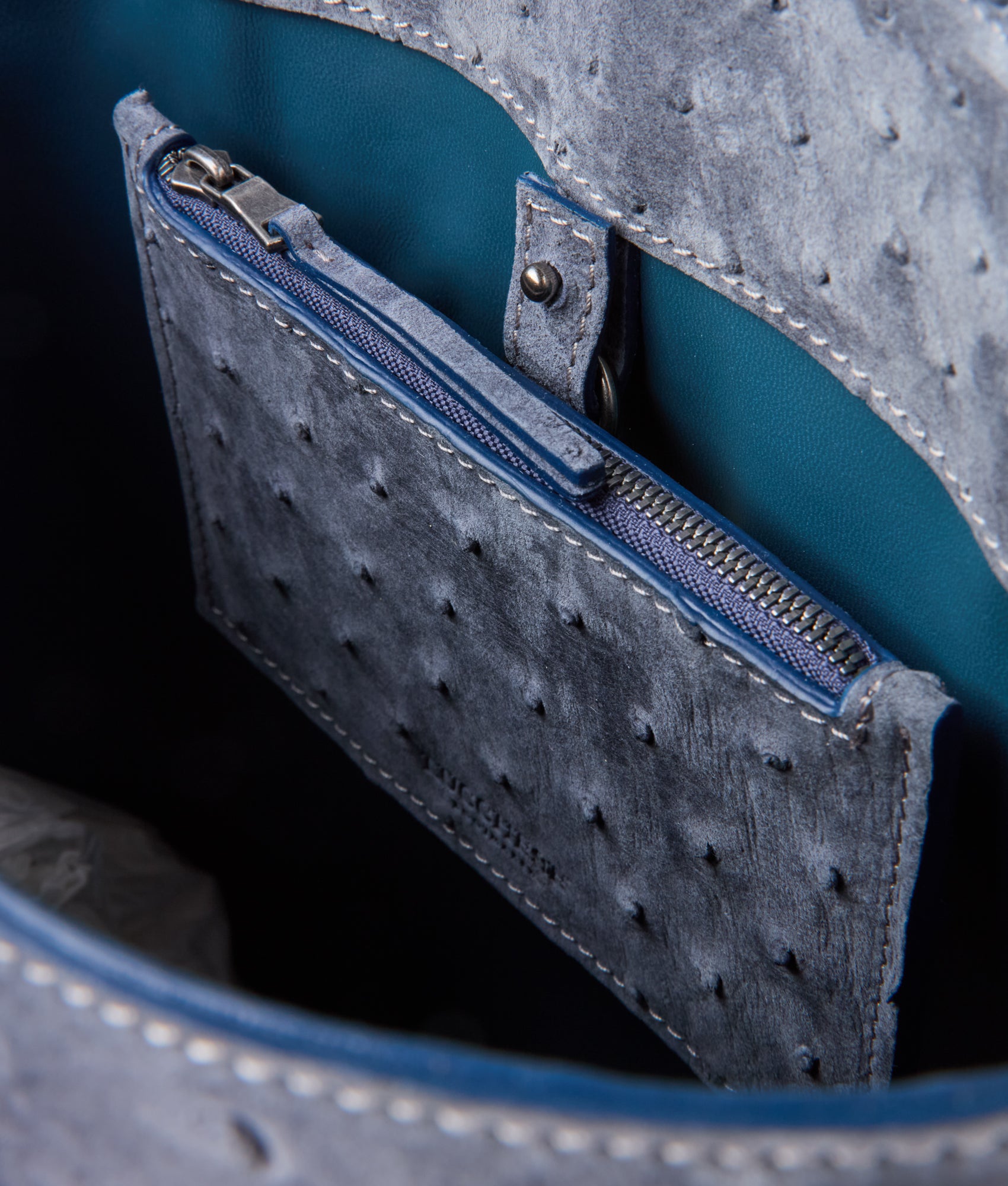 Large Lola Exotic Shopper :: Storm Blue - Image 13