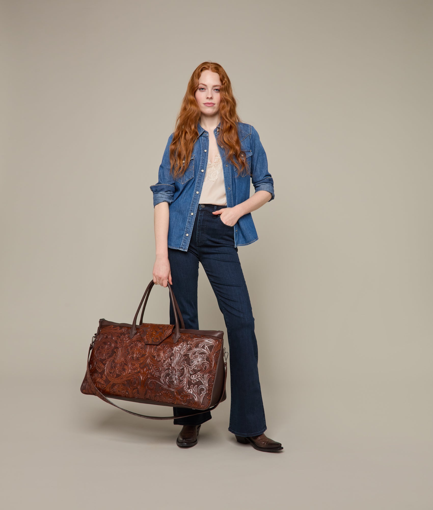 Intagliare Weekender Bag :: Congac - Image 3