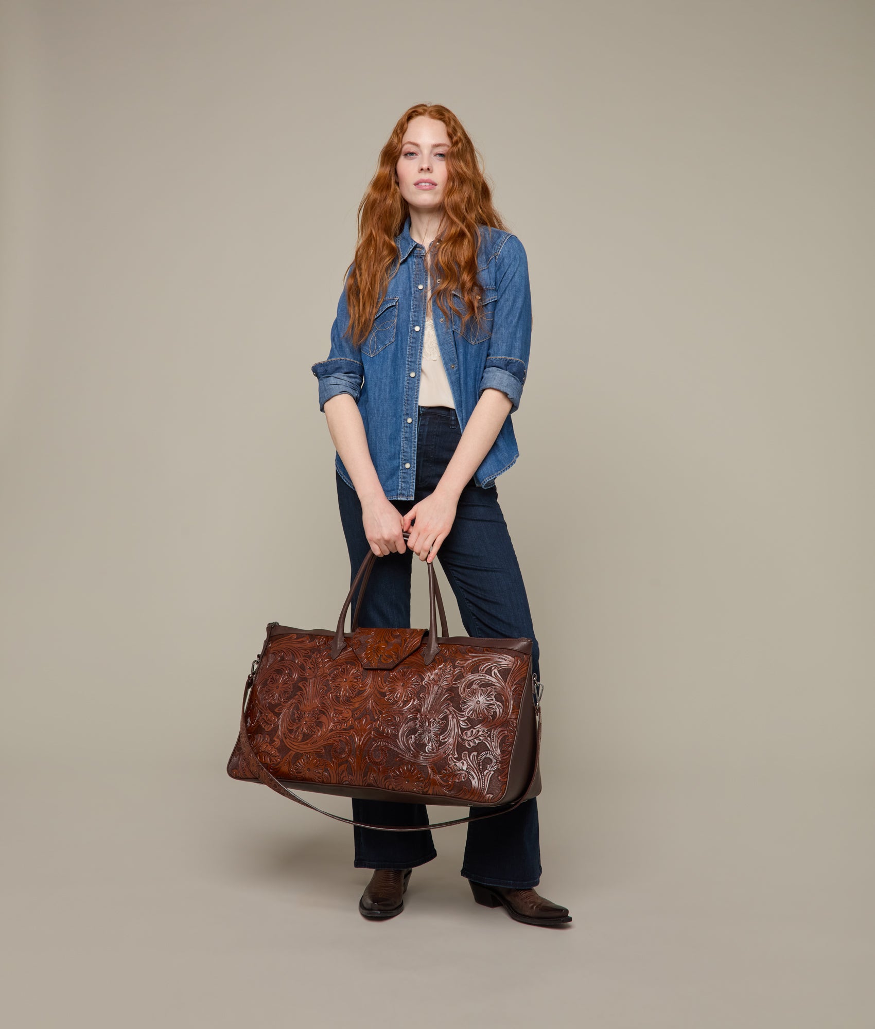 Intagliare Weekender Bag :: Congac - Image 10