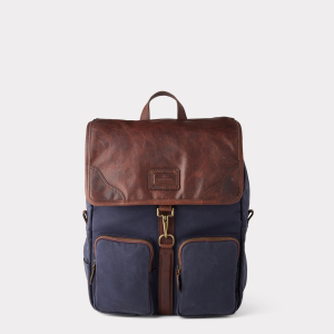 Everyday Waxed Canvas Backpack :: Navy