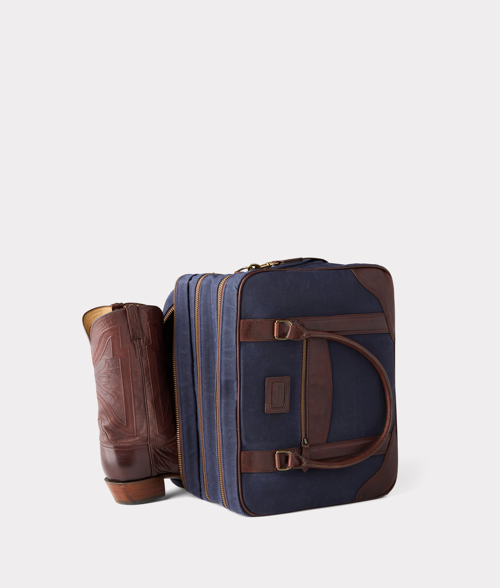 Everyday Waxed Canvas Cowboy Bag :: Navy - Image 9
