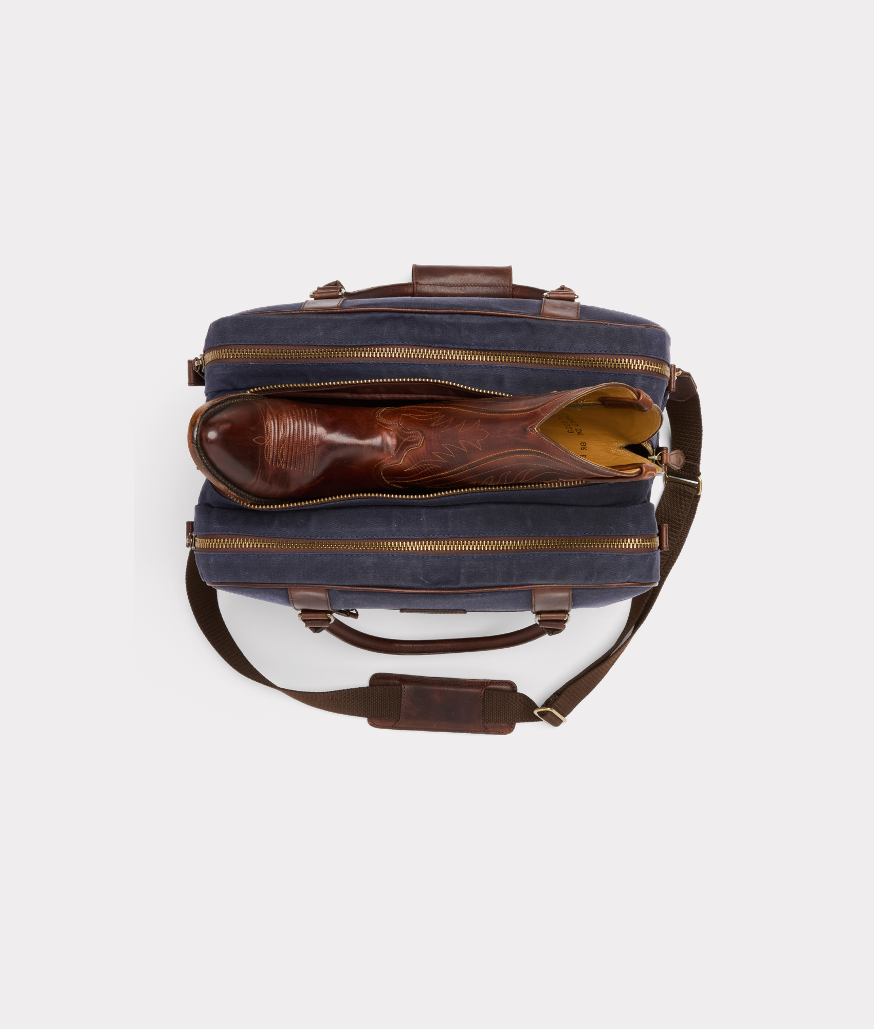 Everyday Waxed Canvas Cowboy Bag :: Navy - Image 13