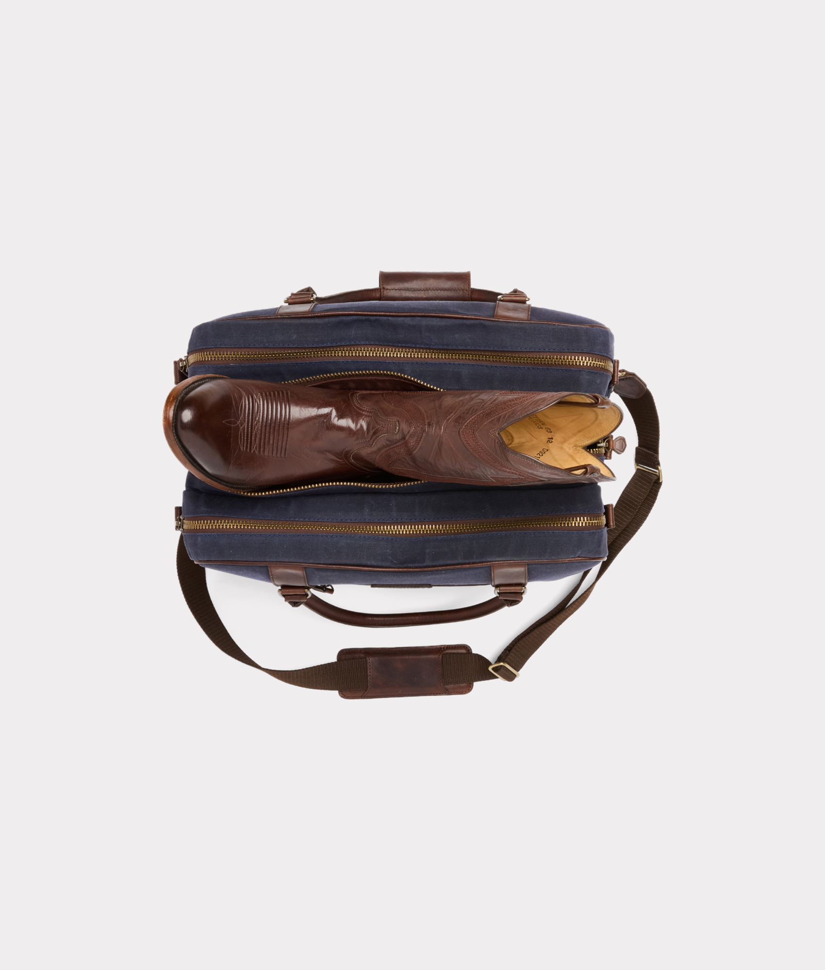 Everyday Waxed Canvas Cowboy Bag :: Navy - Image 14
