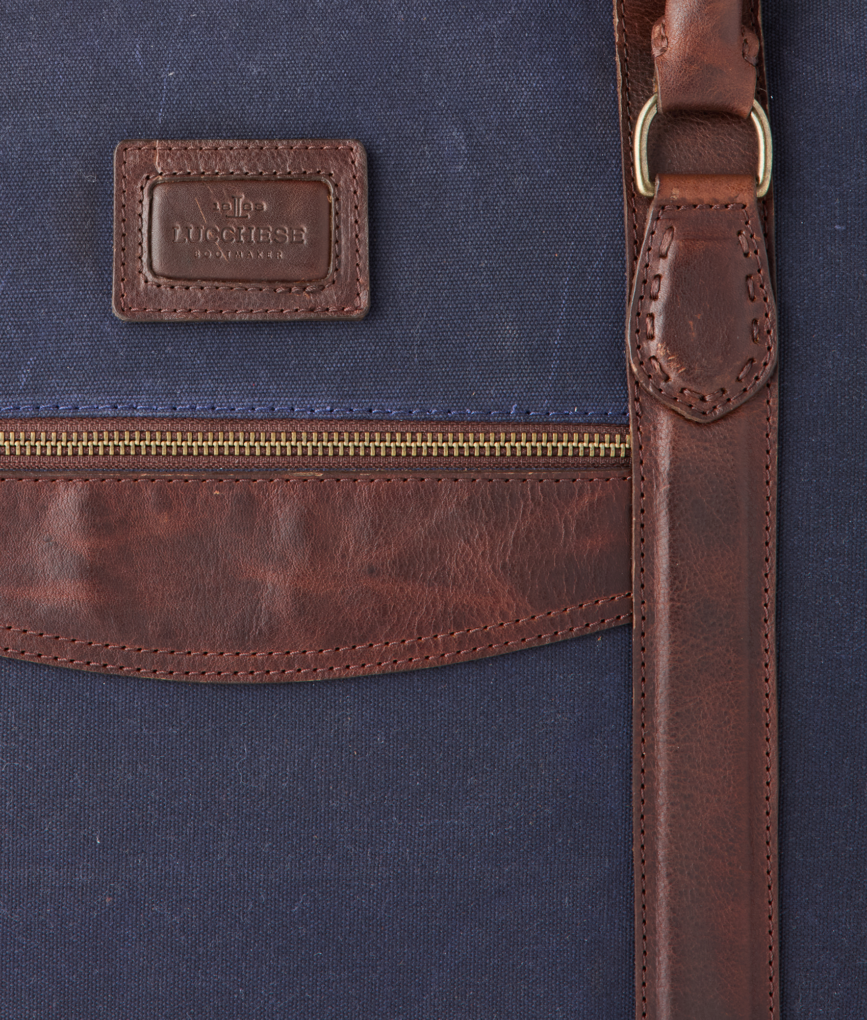 Everyday Waxed Canvas Cowboy Bag :: Navy - Image 16