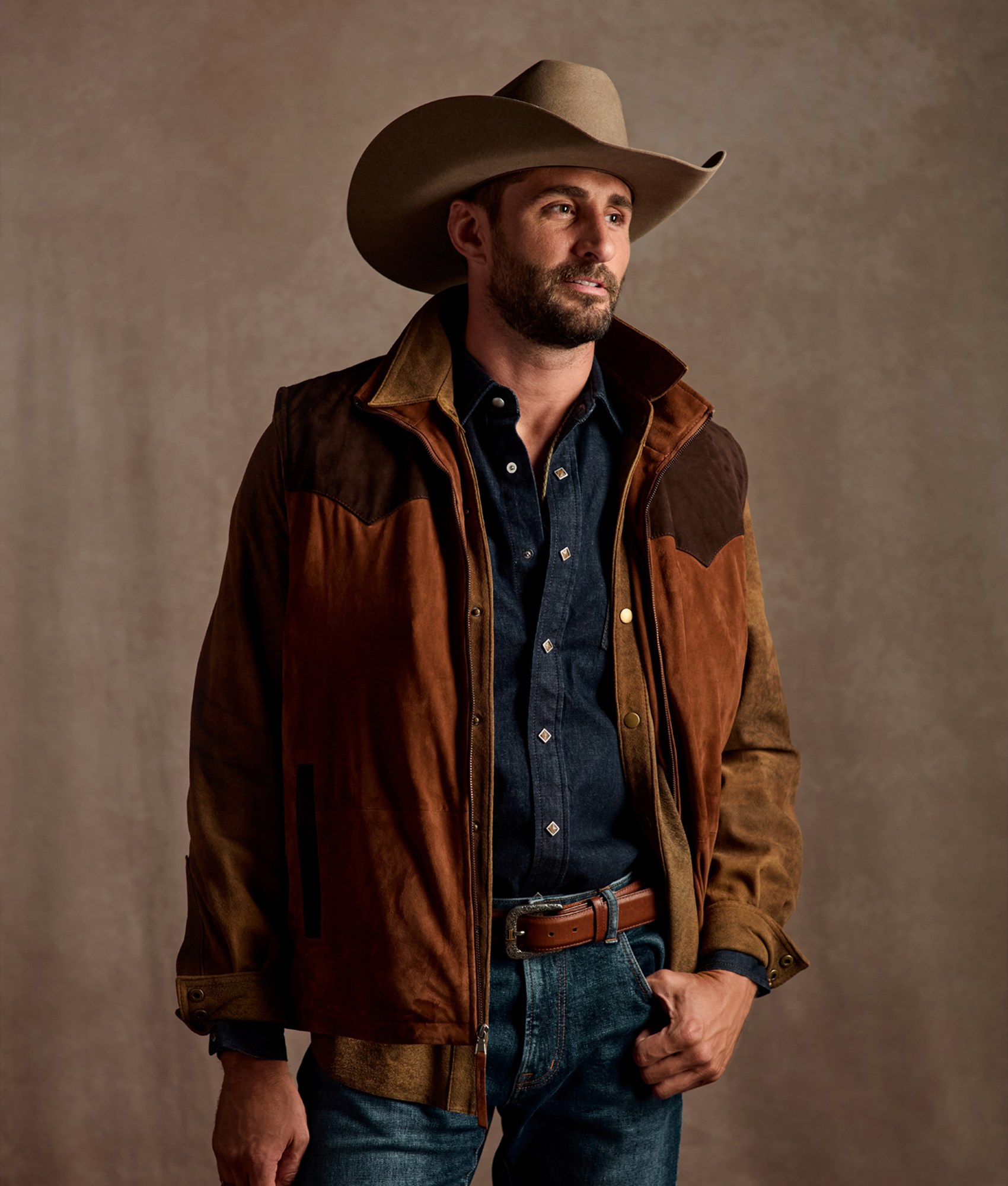 Colt Leather Shacket :: Mocha - Image 2