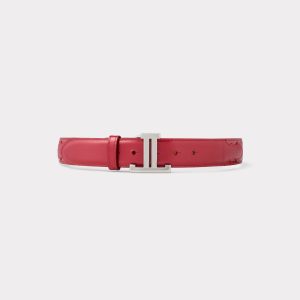 Women's Mirrored L Belt :: Tristan Red
