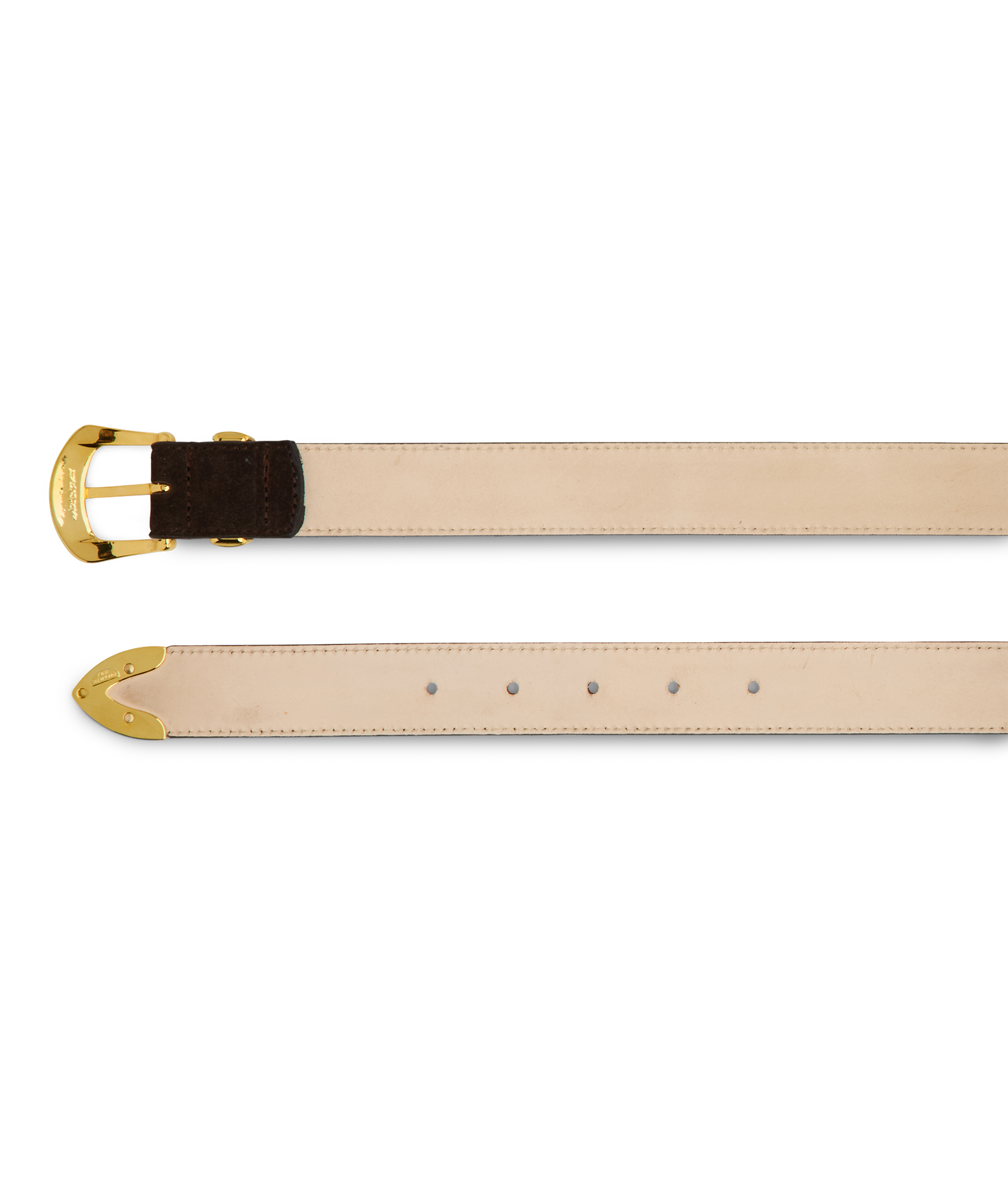 Italian 3 Piece Belt :: Chocolate - Image 5