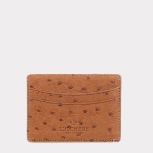 Credit Card Case ?C Ostrich :: Cognac